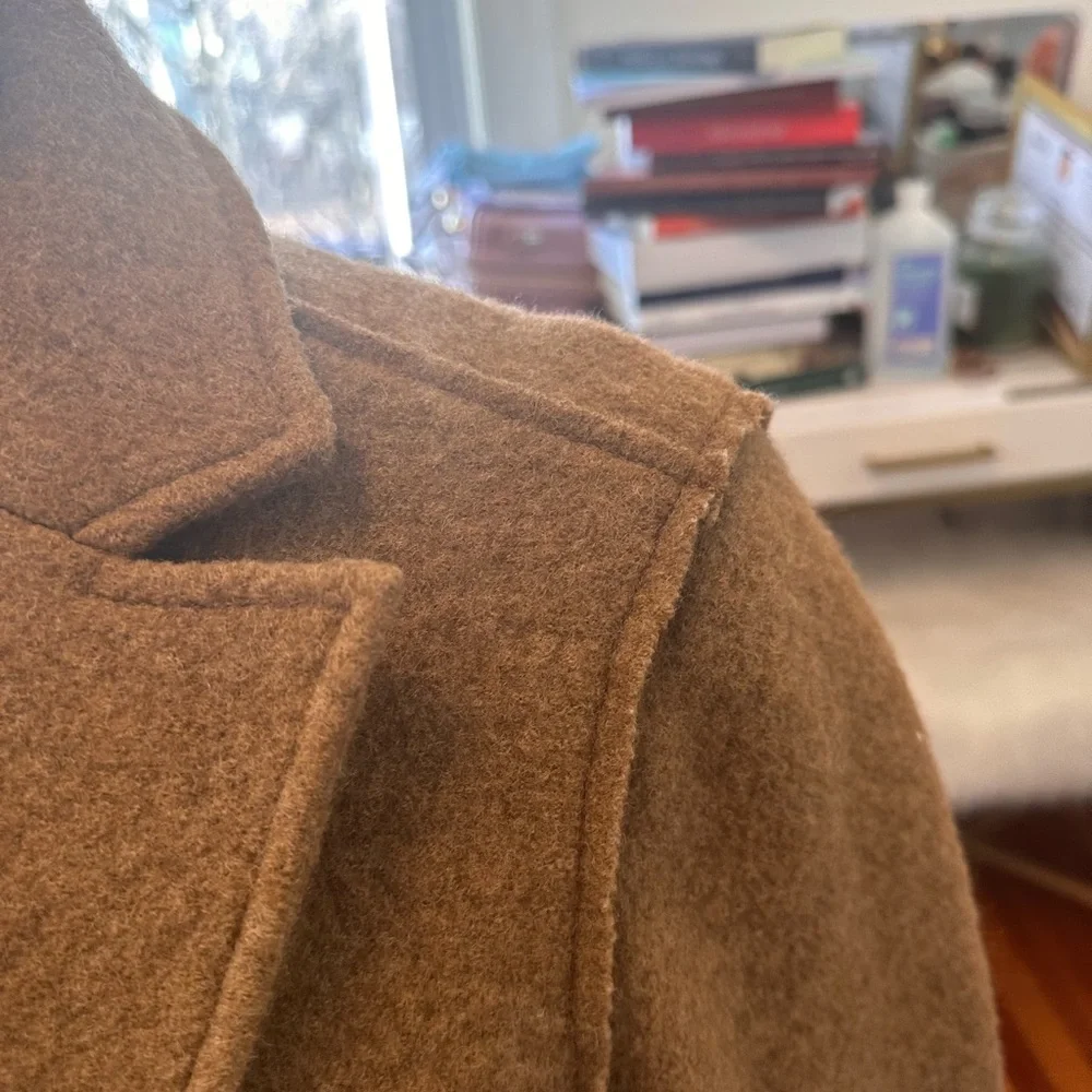 J. Crew Daphne topcoat in Italian boiled wool Women's Camel Coat - Picture 5 of 9